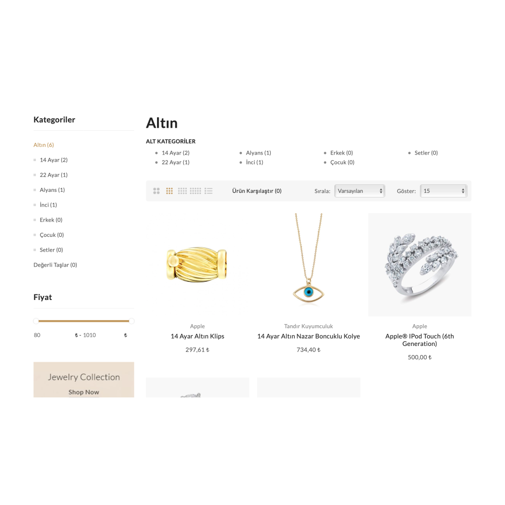 Opencart Kuyumcu Altın Fiyatları Modülü
