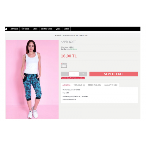 Opencart Sepete Eklemeyi Durdur