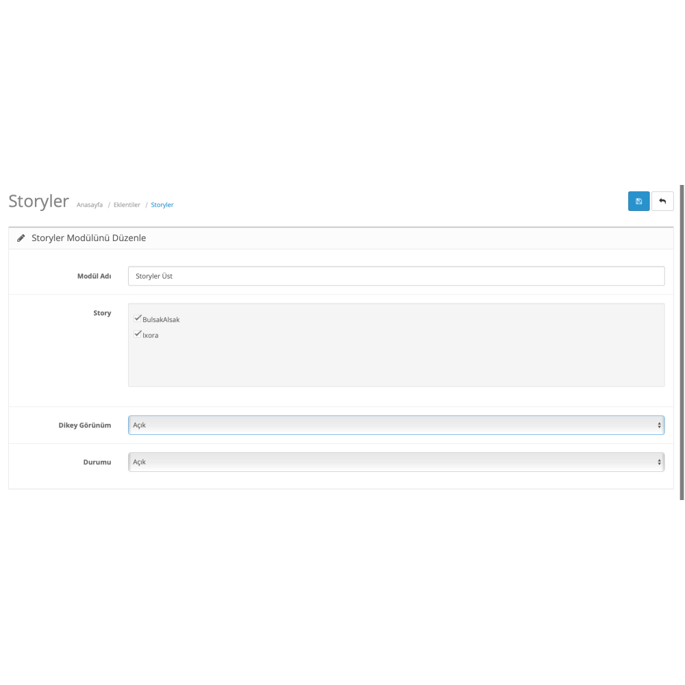Opencart İnstagram Story Modülü