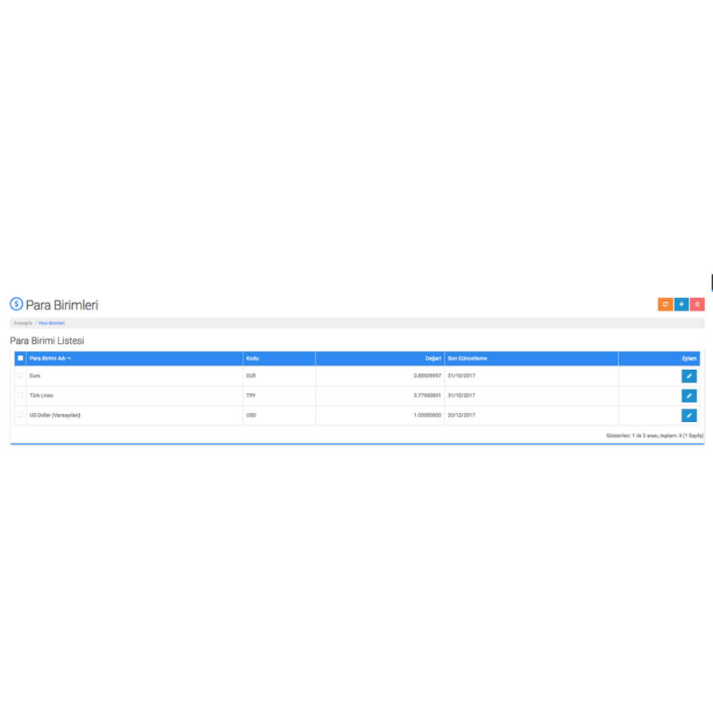Opencart TCMB Kur Modülü