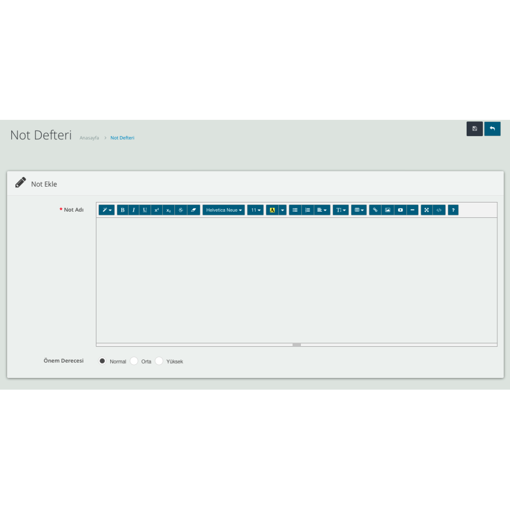 Opencart Admin Paneli için Not Defteri Modülü