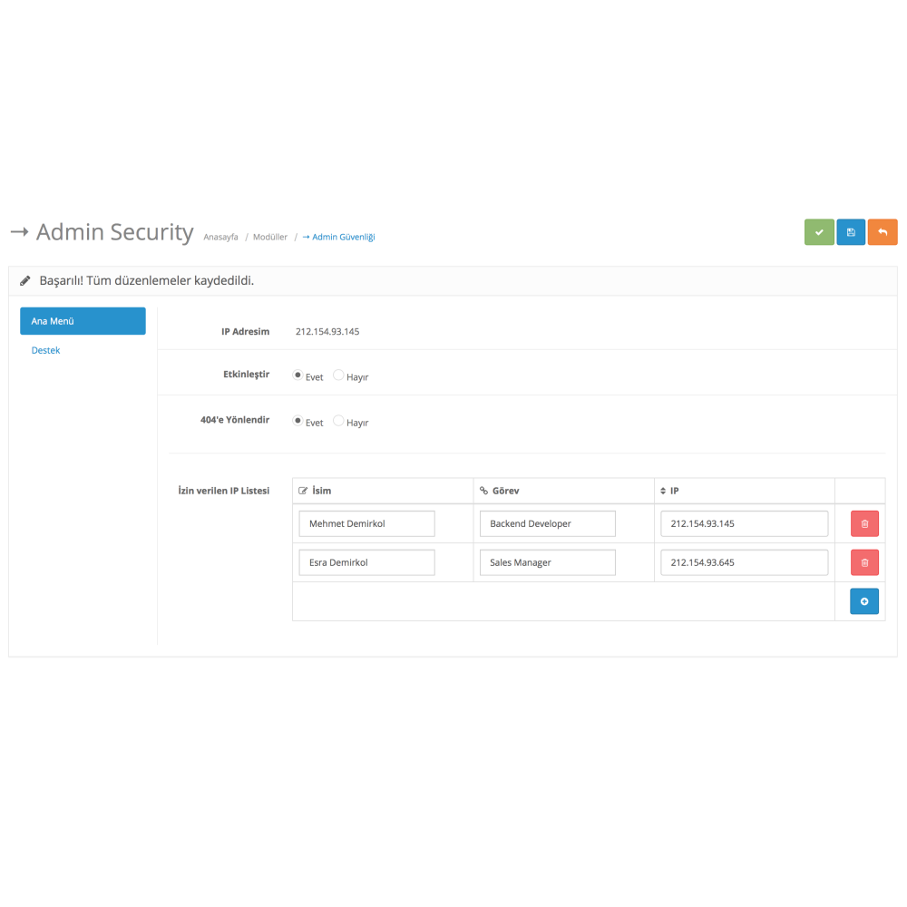 Opencart Güvenlik Modülü (SMS ve IP Kısıtlama)