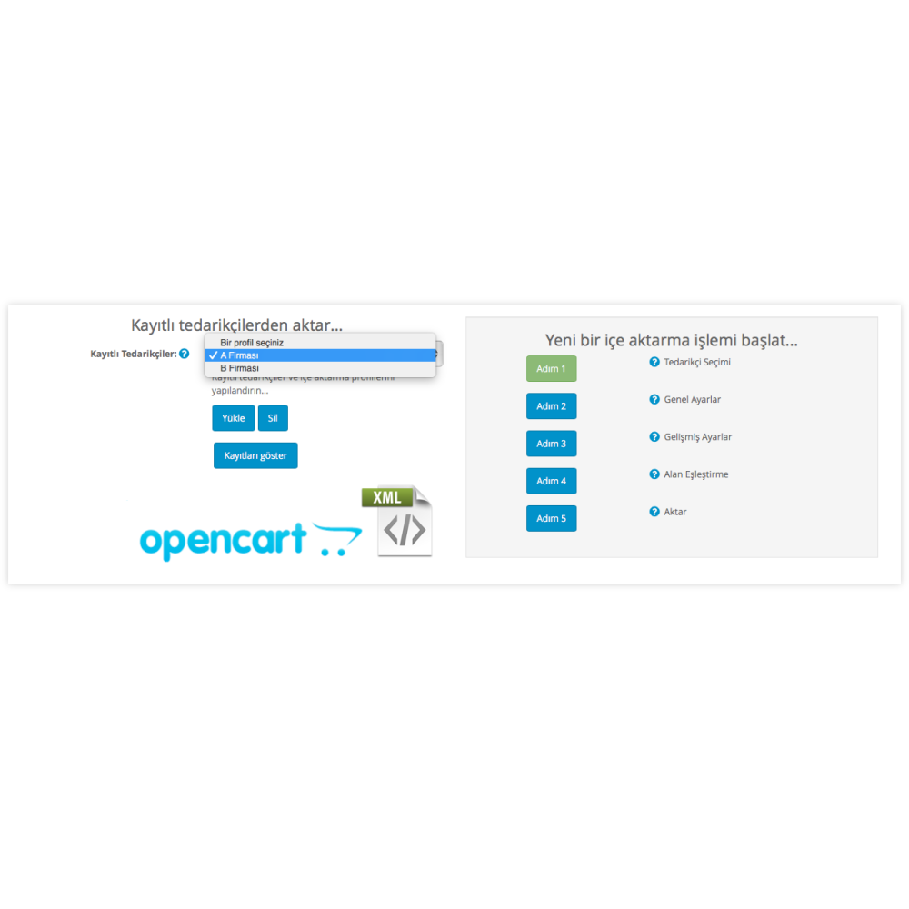 Opencart XML Import Modülü