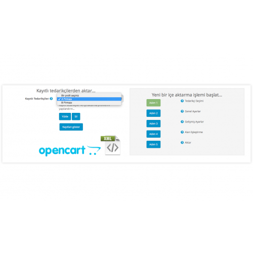 Opencart XML Import Modülü