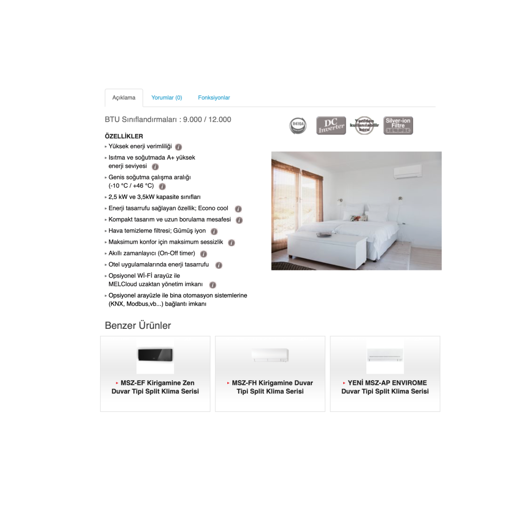 Opencart Klima Satış Teması Opencart Klima Satış Teması