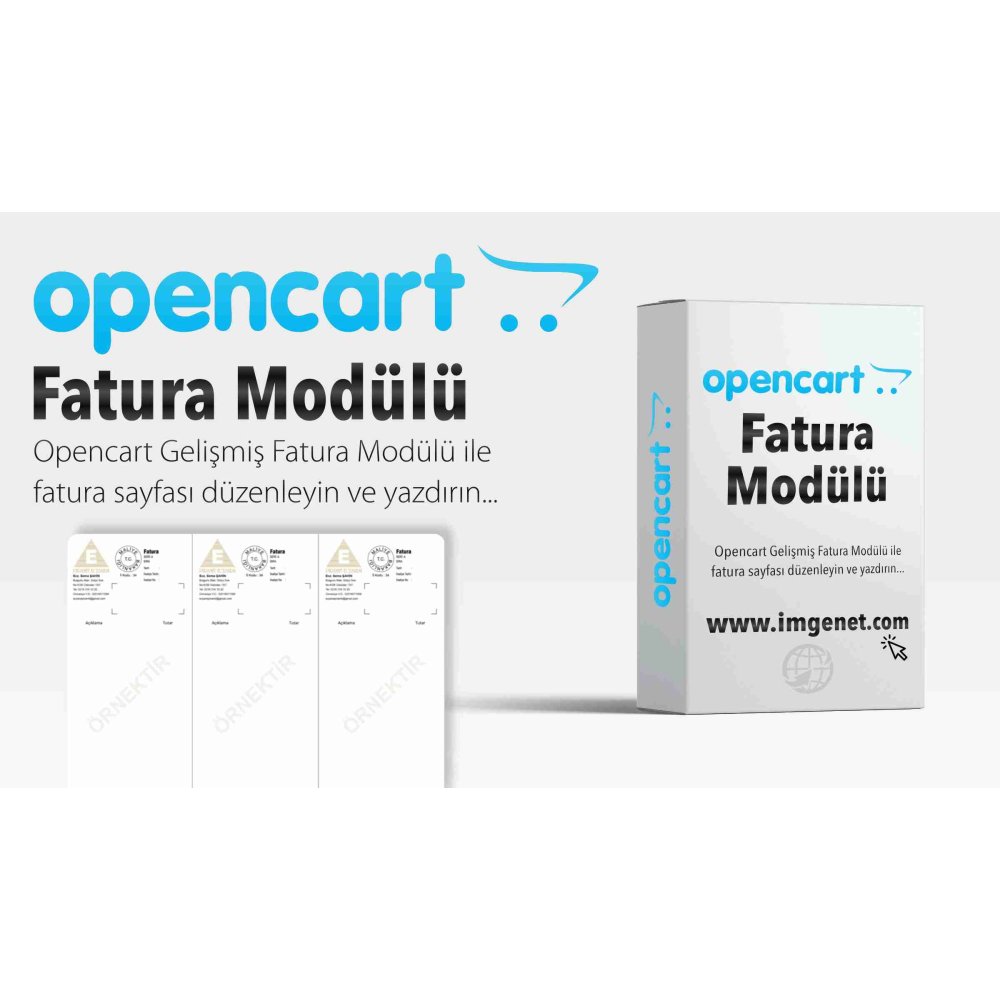 Opencart Fatura Düzenleme Modülü Opencart Fatura Düzenleme Modülü