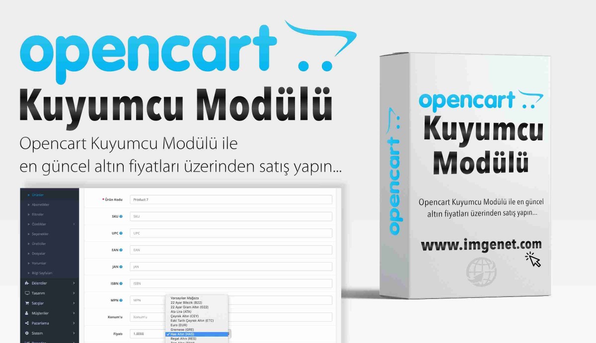 Opencart Kuyumcu Altın Fiyatları Modülü