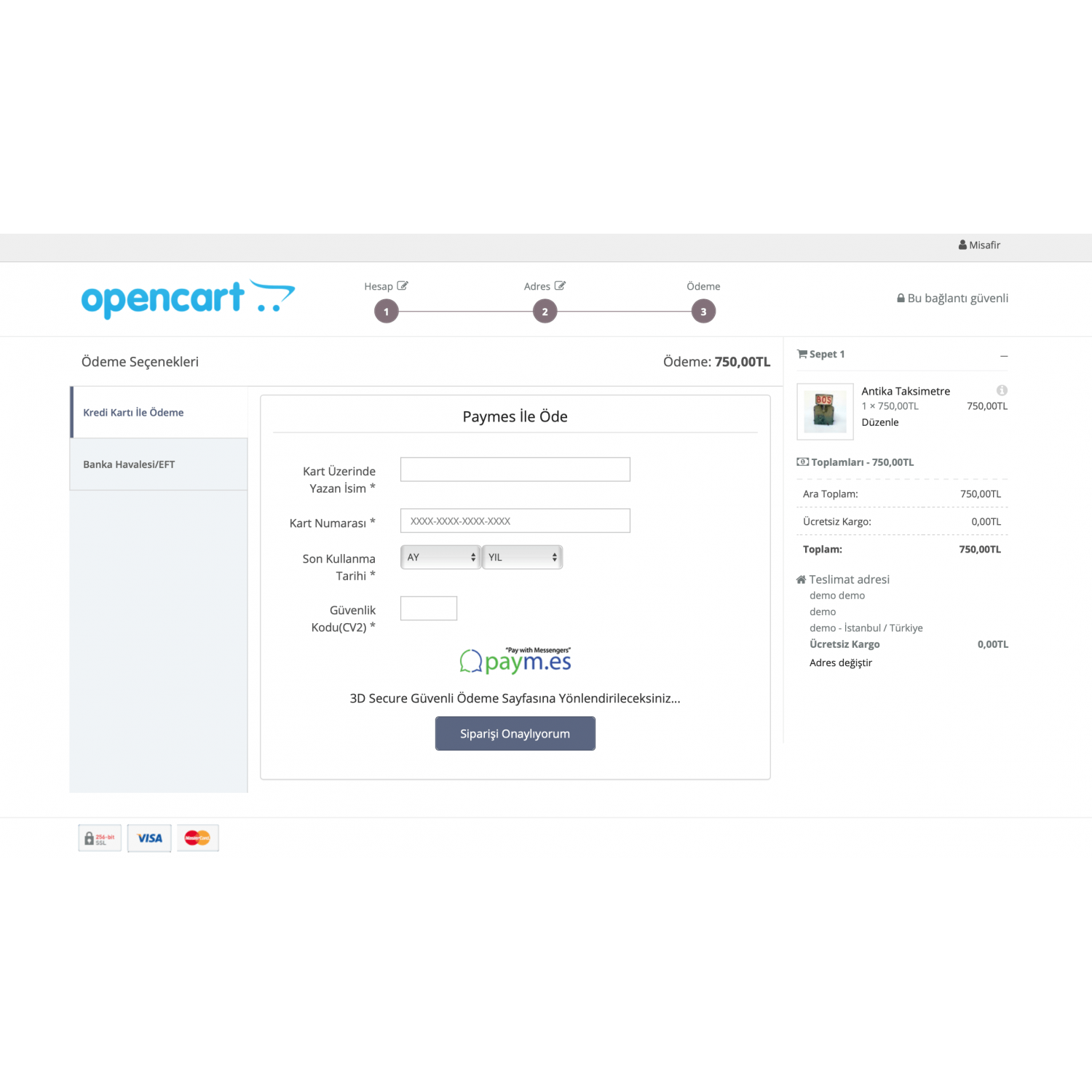 Opencart Paymes Sanal Pos Modülü