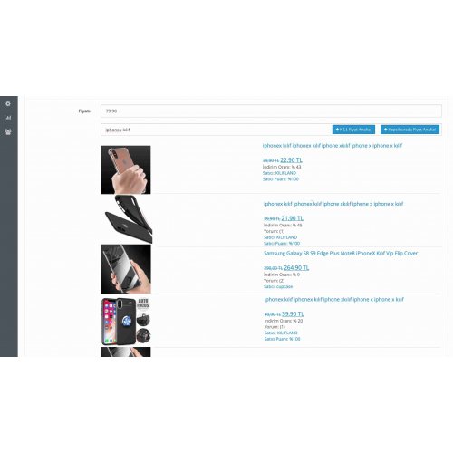 Opencart Rakip Fiyat Analizi Modülü