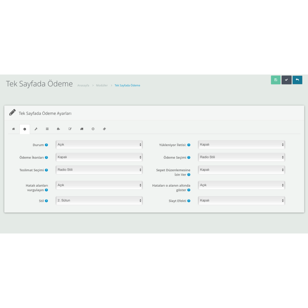 Opencart Tek Sayfada Ödeme Modülü Opencart Tek Sayfada Ödeme Modülü