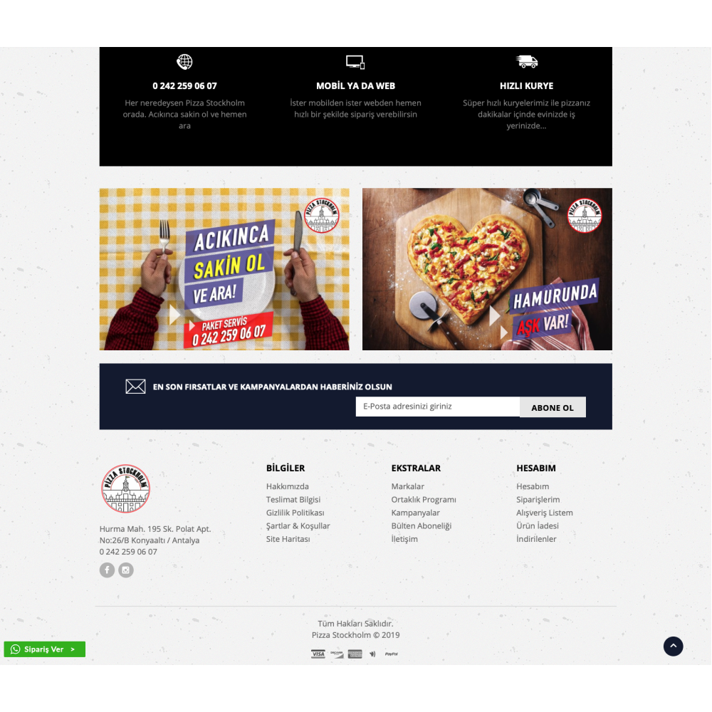 Opencart Pizza Tema